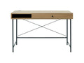 Luxameub - Desk with 1 drawer and 1 niche in wood and metal, 120cm wide - Light wood DDOB08039