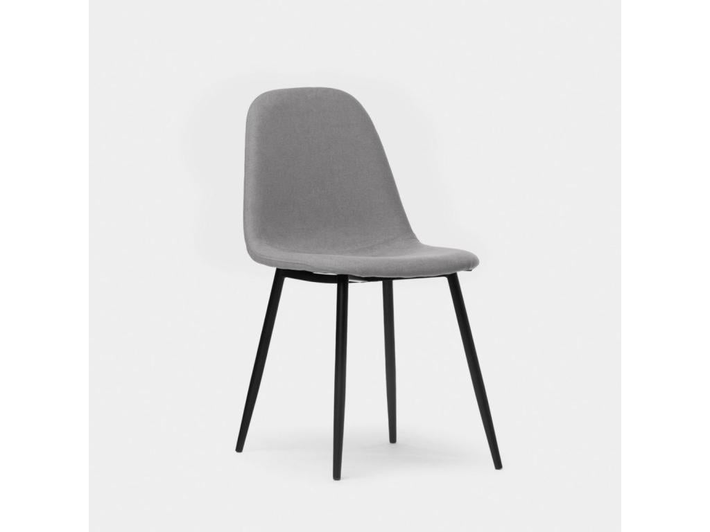 Grey fabric dining chair 45x86 cm - Luxemeub VLLN05496