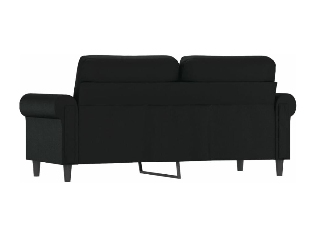 2-seater sofa, black, 140 cm, faux leather, VOGD44682