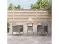 Luxameub 3-piece garden furniture set with grey poly rattan cushions GNIG43997