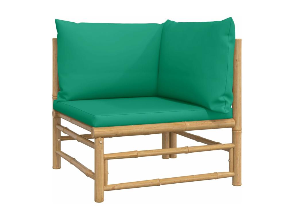 3-piece garden furniture set with green cushions Luxameub KKSR03673
