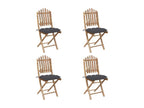 5-piece folding outdoor dining set with cushions Luxameub YRHH10714