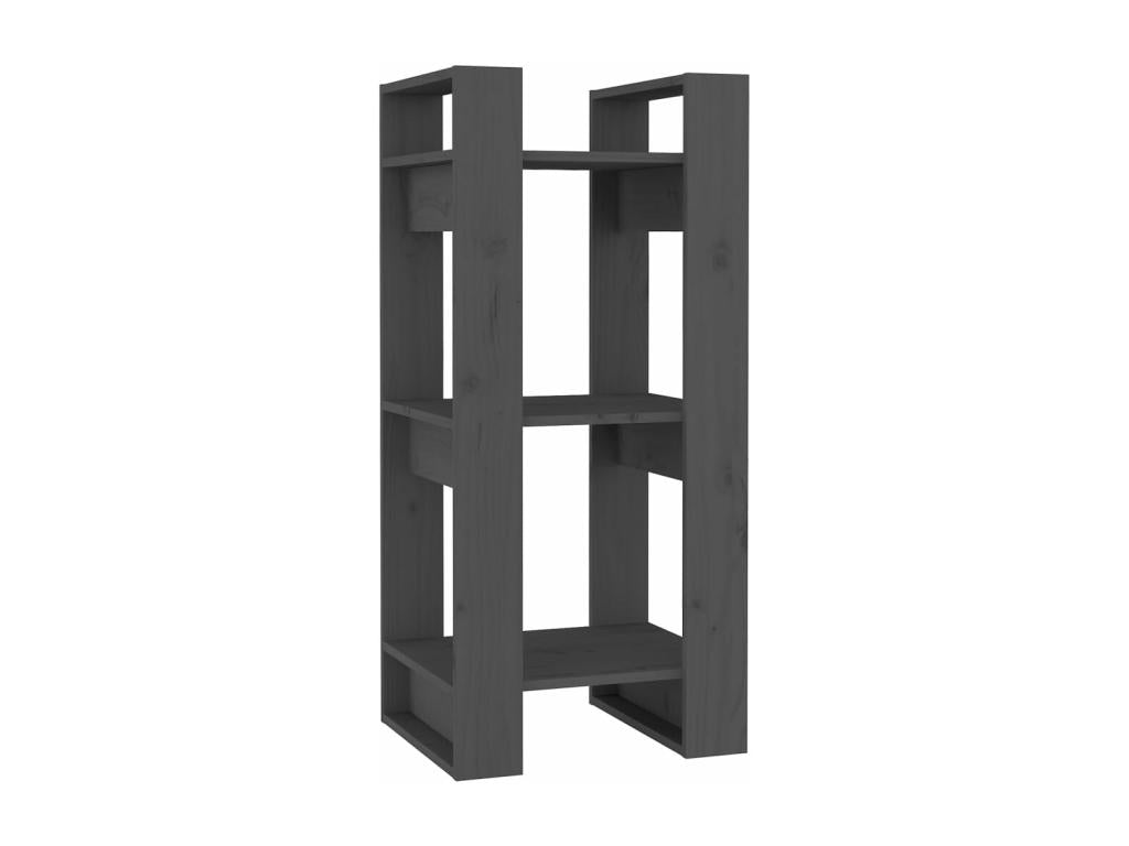 Grey Bookshelf/Room Divider 41x35x91 cm Solid Pine HTMW58907