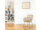 Luxameub rattan armchair with black metal legs PINPAI YHLF20003