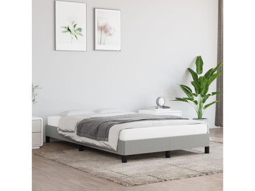 Light grey bed frame 120x190 cm fabric UZWE94193