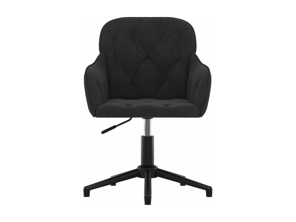 SMEN59993 Black Velvet Swivel Office Chair