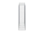 3-piece arched gabion baskets, 200x50x180/200 cm, galvanized iron, IXEV11038