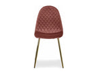 Set of 8 Luxameub upholstered chairs with gold legs and pink velvet IMNW29433