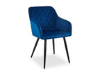 Set of 2 PINPAI Velvet Chairs 83cm Blue XXMK48108