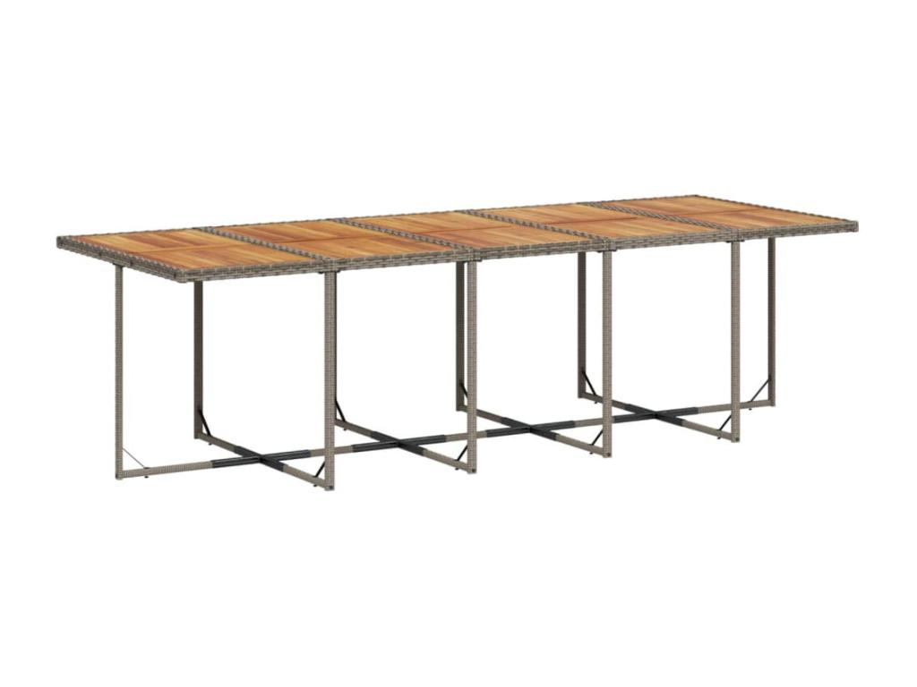 15-piece garden dining set with grey resin wicker cushions ZERY55362