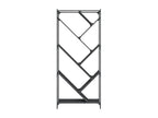 Black bookcase 79x30x180 cm engineered wood and metal IUPW30862