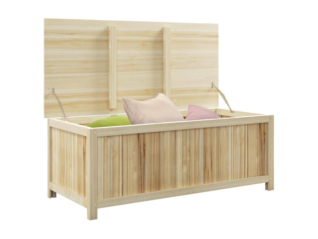 Outdoor storage box 172L with gas struts - dimensions: 120L x 55W x 45H cm - fir wood DUUP93914