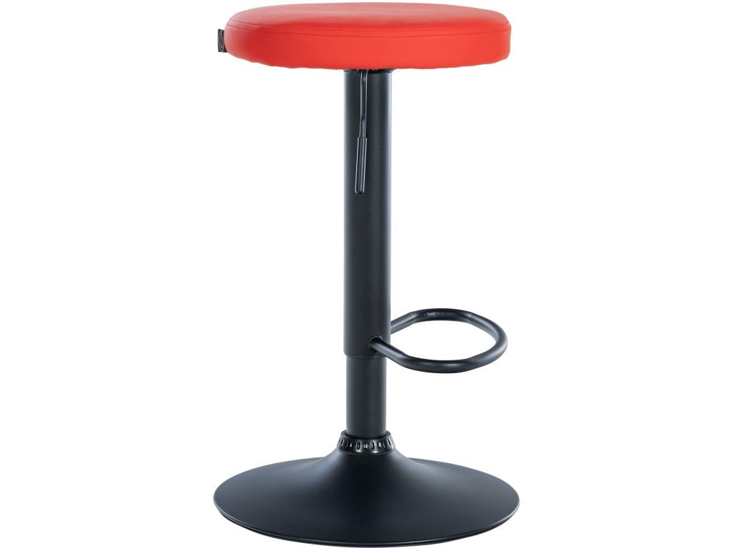 Bar stools - Faux leather / Metal - Red - Ponte EOQO41887