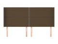 Headboard with wings, Dark Brown, 183x16x118/128 cm, Fabric TBBW96947