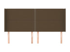 Headboard with wings, Dark Brown, 183x16x118/128 cm, Fabric TBBW96947