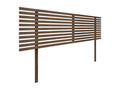 Luxameub Recycled Wood Headboard, Japanese Style, with Legs, 135x115cm, Fits 135cm Beds - Walnut Wood WZWC00638