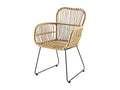 Luxameub rattan armchair with black metal legs PINPAI YHLF20003