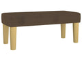 Dark Brown Bench 70x30x30 cm Fabric LKNU64028