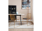 Set of 2 PENSACOLA Dining Chairs, Gold Metal, UQZQ90007