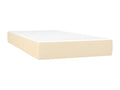 Upholstered bed base with mattress, Cream, 100x200 cm, Fabric HGFB85601