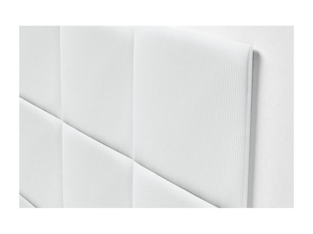 Luxameub Upholstered Corduroy Headboard, High-Quality White, Made of Interchangeable Self-Adhesive Panels, 135 cm, IJHW71335