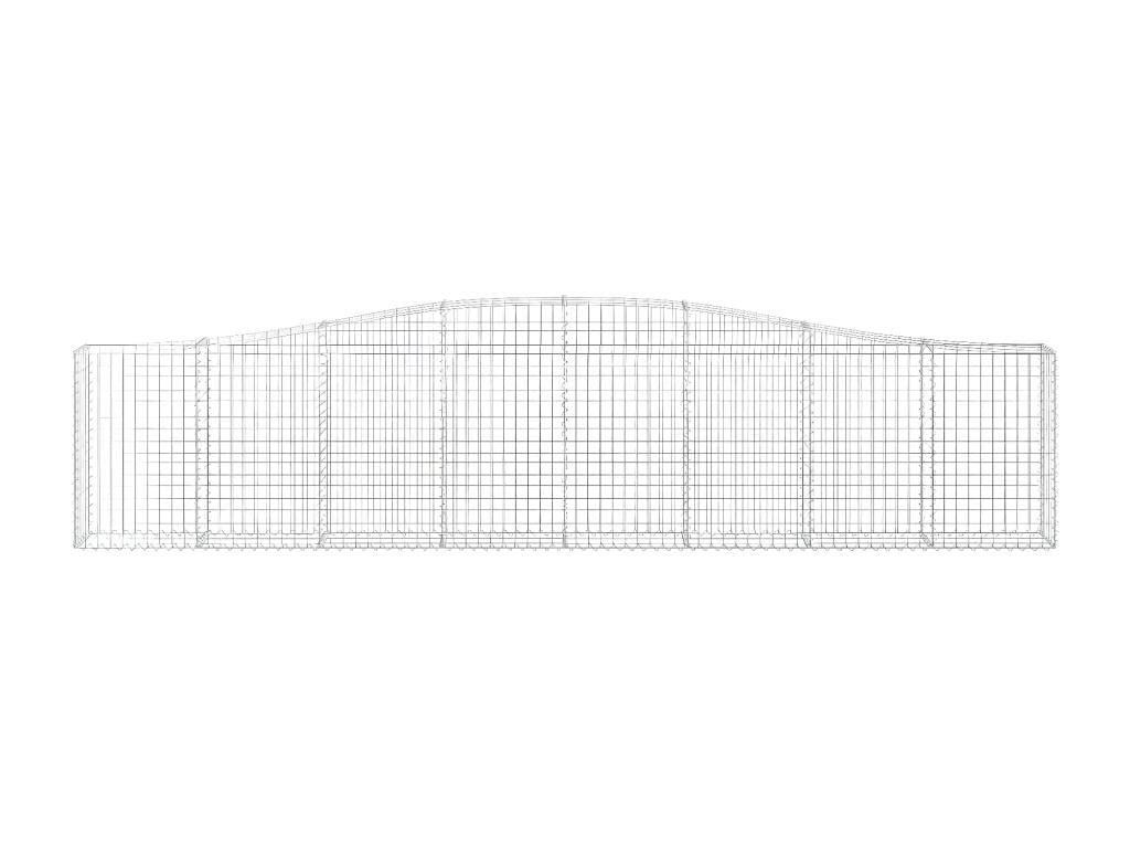 Arched gabion basket 400x30x80/100 cm Galvanized iron OZHM32176