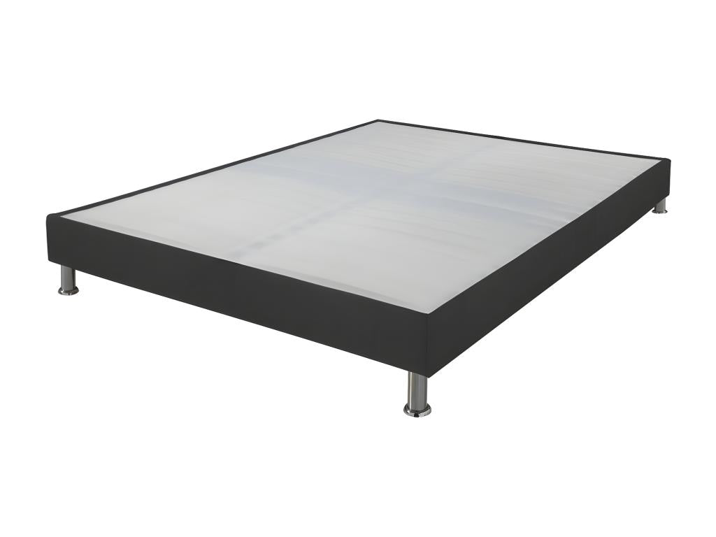 Luxameub Grey 3 Upholstered Bed Base with Legs 120x190 Luxameub wood - H.15 cm - Made in France FUXC79014