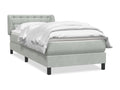 Luxameub bed base and light grey 90x210 cm velvet mattress DDEJ73421