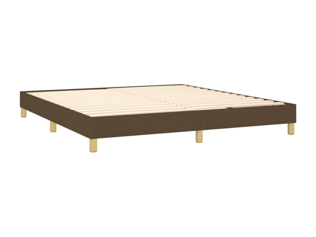 Luxameub bed base with mattress and LED, dark brown, 180x200cm CFTI86803