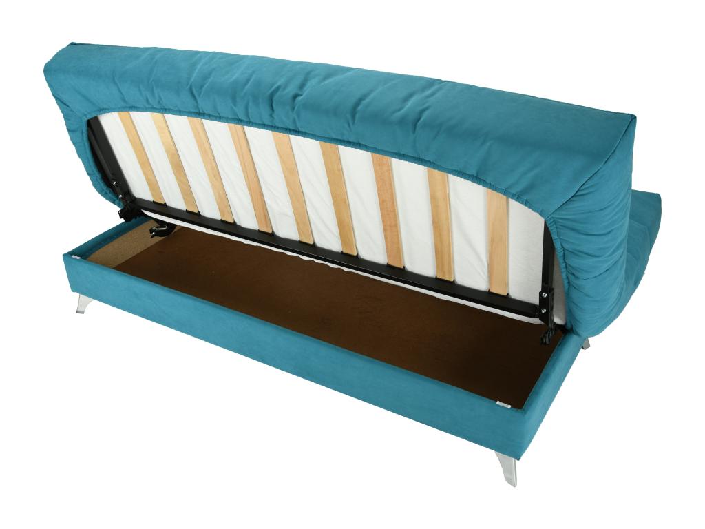 Luxameub fabric bench 130x190 with 14cm Luxameub mattress and PINPAI storage - Light Brown color ZNRQ79314