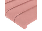 Pink LED Headboard 163x16x118/128 cm Velvet ONQP11635