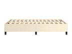 Cream upholstered bed base 120x200 cm Faux leather TMRW52258
