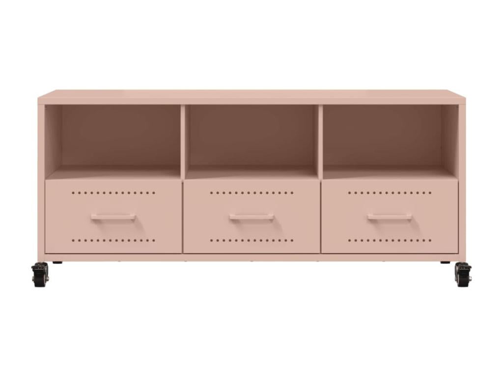 Pink TV stand 100.5x39x43.5 cm steel BUPQ31588