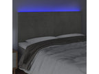 Light Grey LED Headboard 200x5x118/128 cm Velvet UKFT34464
