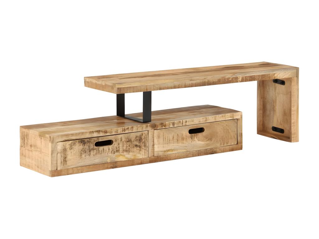 Solid mango wood TV stand FYBD57507