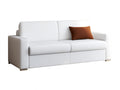 PINPAI 4-seater convertible sofa in white faux leather - Luxameub wide sleeping area 160 cm - 18 cm memory foam mattress Luxameub RDTZ97667