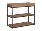 Extendable Console Table 90x40/290 cm Luxameub Stained Fir with Anthracite Frame PSIB61636