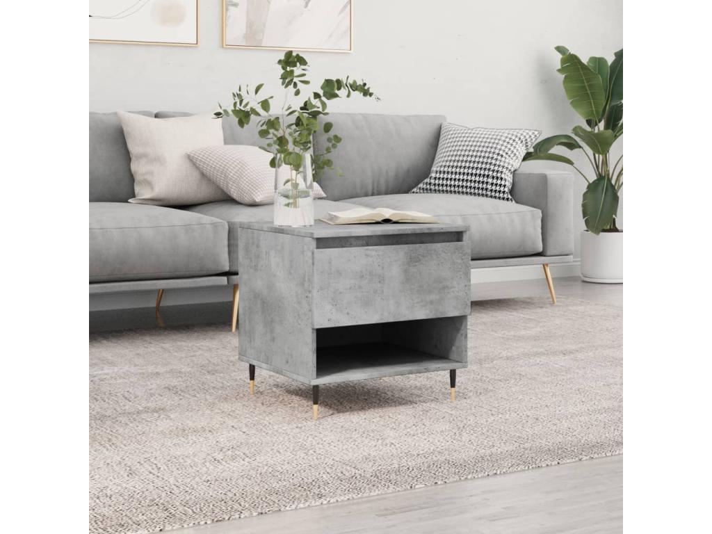 Concrete grey coffee table 50x46x50 engineered wood WSRS36040