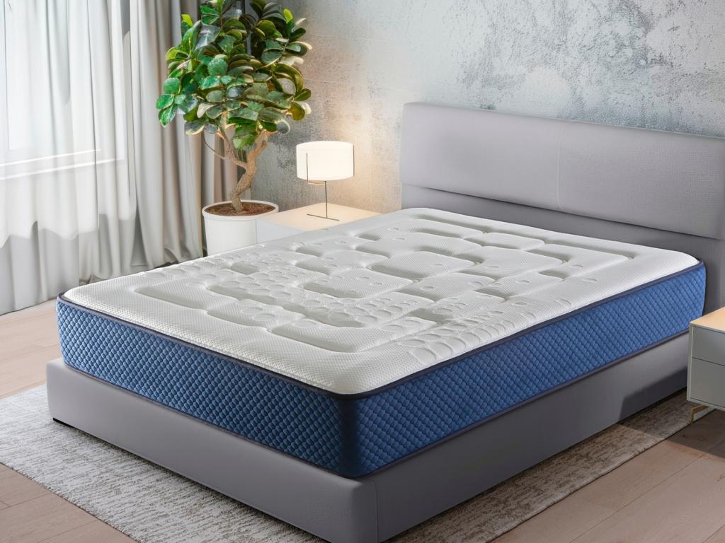 PINPAI Mattress 150x180cm, 25cm Thick, High Resilience Foam and Latex, Firm, 2 Sides (Summer/Winter), YTPF70591