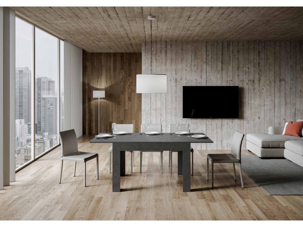 Extendable table 90x120/180 cm PINPAI Anthracite Spatulé XSLZ91017