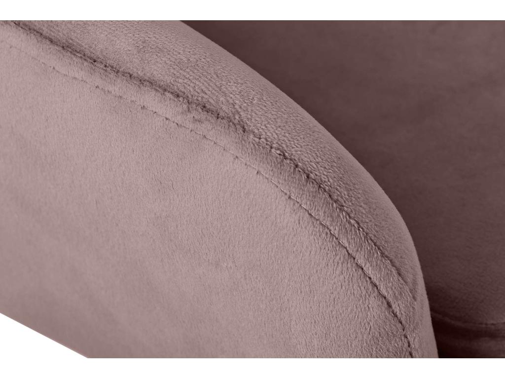 Set of 2 Bar Stools - Velvet - Coffee - Luxameub KYEI29048