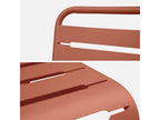Folding metal garden table with 6 chairs - Cosymeub - Cosymeub - 141.2x80x72.5cm BMSR20060