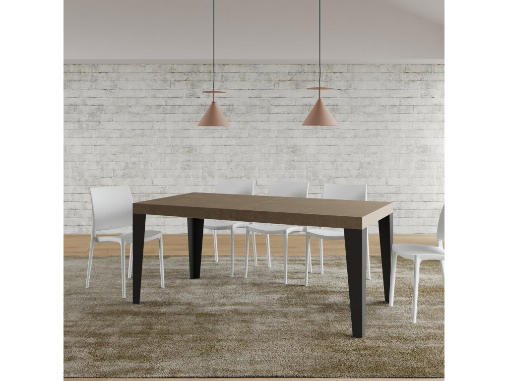 Extendable table 90x200/460 cm Flame Premium Artigeo anthracite legs XLAG25836