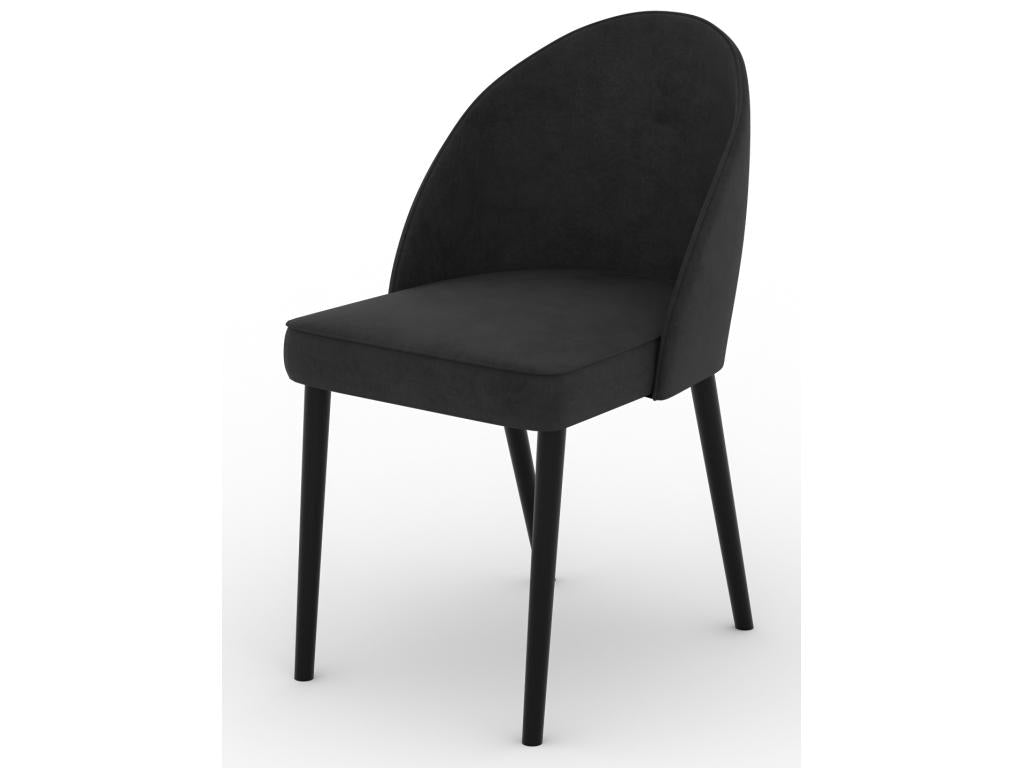 Modern chair in black beech wood and choice of fabric Luxameub-Tissu 27100 CRDN36155