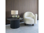 Luxameub - Round Coffee Table 80cm with Luxameub MDF Legs, Dark Wood Effect MOYM08035