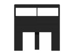 Black LED Headboard Wardrobe 100x17x102 cm QSVJ80492