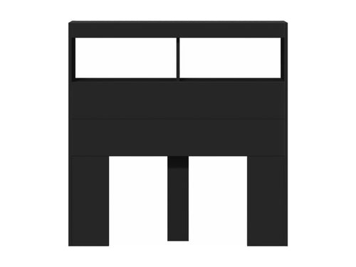 Black LED Headboard Wardrobe 100x17x102 cm QSVJ80492