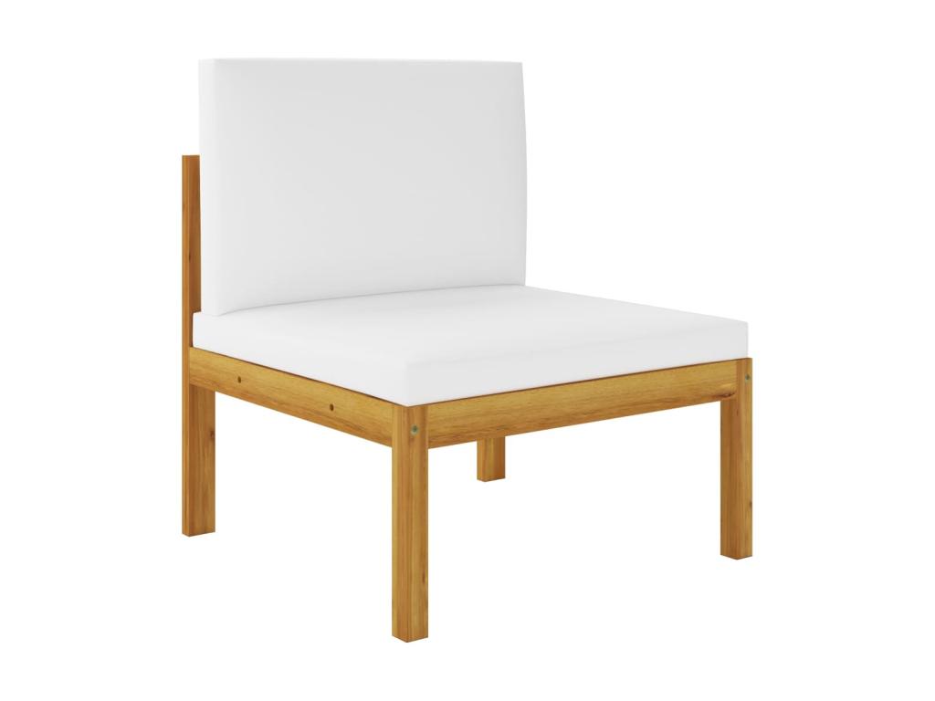 12-piece garden furniture set with cushions, cream color, solid wood, Luxameub 2 OIJS19876