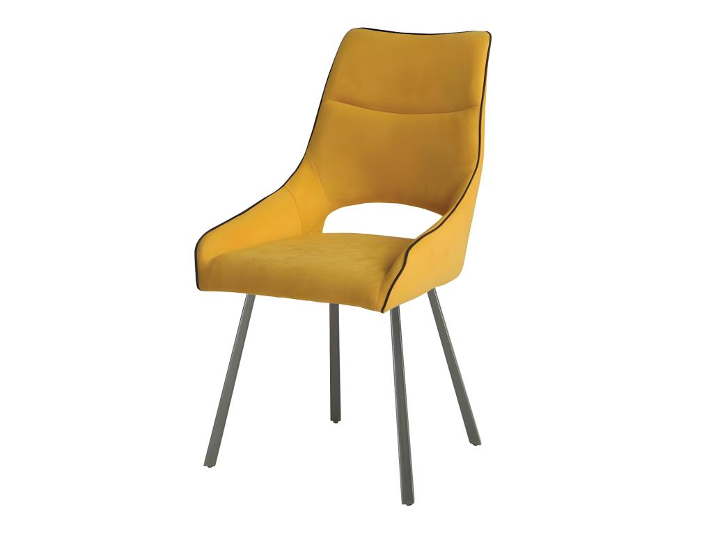 Cosymeub Metal/Fabric Yellow Chairs - Cosymeub NUIB70540