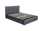 Luxameub velvet storage bed - Grey velvet - 160x200 cm RSQA45764